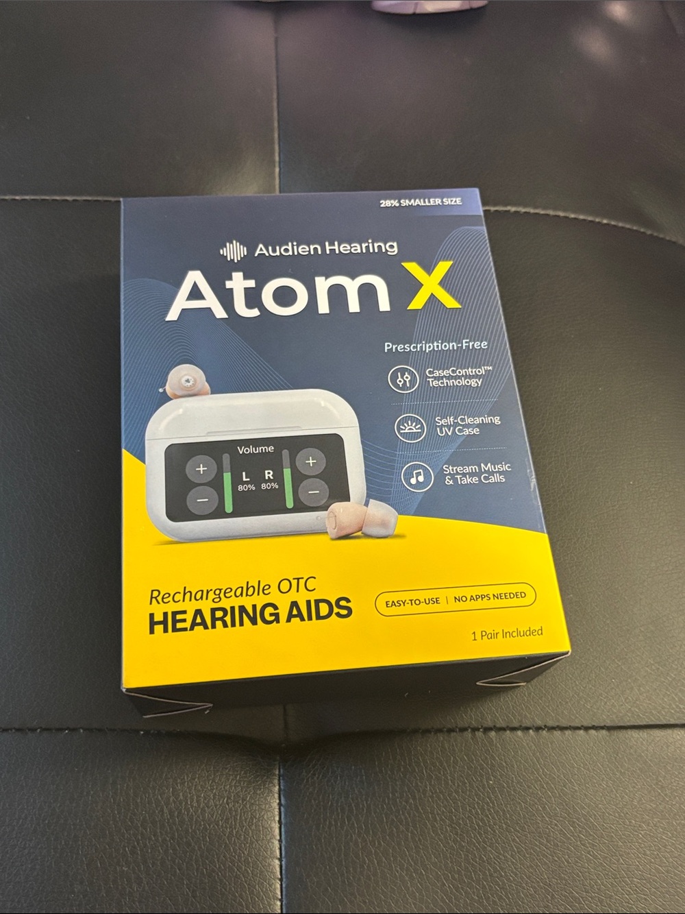 Atom X Rechargeable OTC Hearing Aids - White